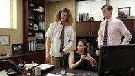 Workaholics – L-R: Blake Henderson (Blake Anderson), Juliette (Whitney Cummings), Anders Holmvik (Anders Holm)