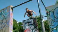 RUN4U – Benni Grams beim Absprung.