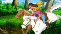 Bibi und Tina – Bibi und Tina üben für das große Wettreiten.