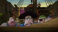 Tashi – Tashi steuert das Piratenschiff durch die Schlucht. Die Piraten fĂĽrchten sich.Â