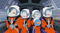 American Dad! – L-R: Stan, Hayley, Steve, Klaus, Francine