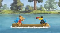 Der kleine Rabe Socke – Socke und Stulle geraten auf der Schatzsuche in Streit.