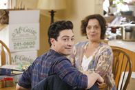 Superstore – -- "Integrity Award" Episode 218 -- Pictured: (l-r) Ben Feldman as Jonah, Marlene Forte as Connie -- (Photo by: Trae Patton/NBC)