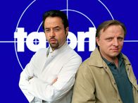 Tatort – Tatort "Der dunkle Fleck" Das neue "Tatort"-Team aus Münster: Der Professor für Forensik, Karl-Friedrich Boerne (Jan Josef Liefers, l) und Hauptkommissar Frank Thiele (Axel Prahl).