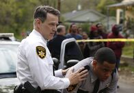 Shots Fired – Lieutenant Breeland (Stephen Moyer, l.); Deputy Joshua Beck (Tristan Mack Wilds, r.)