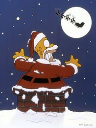 Die Simpsons – Homer (Bild) hat sich als Weihnachtsmann verkleidet, um Lisa zu helfen ...