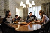 Young Sheldon – L-R: George Cooper Jr. (Montana Jordan), Sheldon Cooper (Iain Armitage), George Cooper Sr. (Lance Barber), Mary Cooper (Zoe Perry).