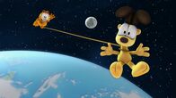 The Garfield Show – Odie und Garfield fliegen Dank der mexikanischen Springbohne bis ins Weltall.