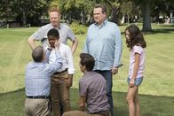 Modern Family – In front L-R: Pepper Saltzman (Nathan Lane), Lionel (Cedric Joe), and Ronaldo (Christian Barillas) In the back L-R: Mitchell Pritchett (Jesse Tyler Ferguson), Cameron Tucker (Eric Stonestreet) and Lily Tucker-Pritchett (Aubrey Anderson-Emmons)