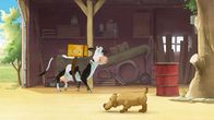 Lieselotte – Lieselotte und Hund suchen eifrig nach dem verschwundenen Schwein.