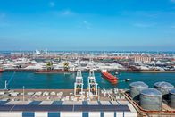 Giant Hubs – Aerial from industry in the harbor from Rotterdam in the Netherlands