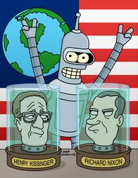 Futurama – Leela, Bender (M.) und Fry haben sich als Freiwillige für die Armee gemeldet, ohne zu wissen, dass es bald zum Krieg mit dem Planeten Spheron Eins kommt