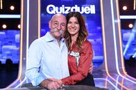 Quizduell - Olymp – Moderator mit Ehefrau.
