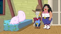 American Dad – L-R: Qurchhhh, Roger, Catalina