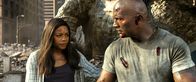 Rampage - Big Meets Bigger – Dr. Kate Caldwell (Naomie Harris), Davis Okoye (Dwayne 'The Rock' Johnson).