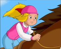 Bibi und Tina – Bibi will das Falkensteiner Marktrennen unbedingt gewinnen.