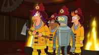 Futurama – Sind auf einer ganz besonderen Mission: Leela (l.), Bender (2.v.r.), Fry (r.) und Hermes (2.v.l.) ...
