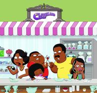 The Cleveland Show – (v.l.n.r.) Donna Tubbs-Brown; Cleveland Brown Jr.; Rallo Tubbs; Cleveland Brown; Roberta Tubbs