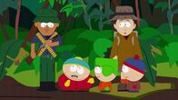 South Park – Eric (2.v.l.), Kyle (m.), Ms. Stevens (2.v.r.), Stan (r.)