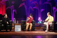 Austrofreds Barcelona – Ursula Strauss, Otto Lechner, Austrofred. Foto: ORF/Radio Kulturhaus/Rania Moslam. Veröffentlichung honorarfrei nur für redaktionelle Berichterstattung in Sendungszusammenhang und mit Copyrightangabe. Kontakt: foto@orf.at