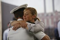 Monk – Pictured: (l-r) Lt. Albright (Casper Van Dien) , Natalie Teeger (Traylor Howard)