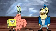 SpongeBob Schwammkopf – L-R: SpongeBob, Mr. Krabs, Mutton Chop