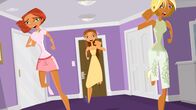 Stoked – Die Freundinnen Emma, Lo und Fin flüchten vor einem weiblichen Hotelgast. Hätten sie sich von ihr doch nicht heimlich Kleider ausgeliehen!