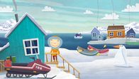 Unser Sandmännchen – In diesem Lied der Inuit lernen wir mit zwei Kindern und den typischen Bewohnern dieser Winterwelt – den Schneehasen, den Robben und den Eismeer Krabbben- die glitzernde Eiswelt kennen.