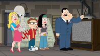 American Dad! – L-R: Francine, Roger, Steve, Hayley, Stan