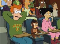Futurama – Vorne, l-r: Fry, Guenter, Amy