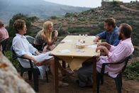A Bigger Splash – Vier Urlauber unter emotionaler Hochspannung (v.l.n.r.) : Marianne (Tilda Swinton), Penelope (Dakota Johnson), Paul (Matthias Schoenaerts) und Harry (Ralph Fiennes).