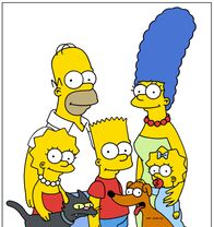 Die Simpsons – (17. Staffel) - Die Simpsons sind eine nicht alltägliche Familie: (v.l.n.r.) Lisa, Homer, Bart, Marge und Maggie ...