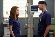 Grey's Anatomy – Lernen sich kennen: Abigail Spencer als Dr. Megan Hunt, Richard Flood als Dr. Cormac Hayes