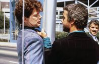 Classix - Filmklassiker im BR: Manhunter: Roter Drache – Will Graham (William L. Petersen, rechts) knöpft sich den gerissenen Reporter Freddie Lounds (Stephen Lang) vor, der alles versucht, um die beste Story zu bekommen.