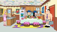 American Dad – L-R: Francine, Jeff, Hayley, Klaus, Stan
