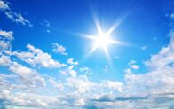 Wetter-Panorama – Sun in blue sky with cloud