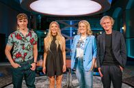 Gute Unterhaltung – V. li.: Patrick Hess, Laura Karasek, Lisa Feller und Pierre M. Krause