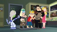 American Dad! – L-R: Roger, Hayley, Steve, Stan, Francine