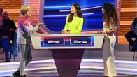 Frag mich was Leichteres! – Moderatorin Lea Wagner mit der Kandidatin Bärbel Bonsmann (76, Düsseldorf) und Marwa Eldessouky ("Brisant").