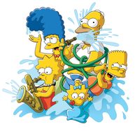 Die Simpsons – L-R: Lisa, Marge, Maggie, Homer, Bart