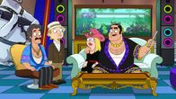 American Dad! – L-R: Del Monaco, Jeff, Francine, Mr. Rick