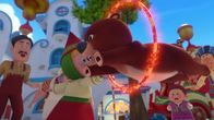 Pinocchio im Zauberdorf – Bär Bibou überrascht die Dorfbevölkerung mit seinen Kunststücken.
