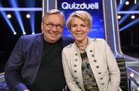 Quizduell – Die Kandidaten des Teams „Komik“: Bernd Stelter (l.) und Mirja Boes (r.).