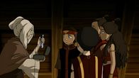 Avatar - Herr der Elemente – L-R: Hama, Aang, Toph, Sokka, Katara
