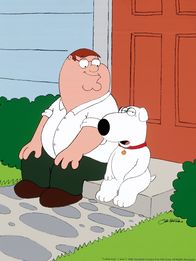 Family Guy – (5. Staffel) - Brian (r.), der Hund, ist der erste, an den sich Peter (l.) in Krisen wendet.