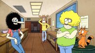 The Freak Brothers – (v.l.n.r.) Phineas T. Phreakers; Freewheelin' Franklin Freek; Fat Freddy Freekowtski; Kitty
