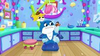 Baby Sharks große Show – L-R: Baby Shark, Daddy Shark, William
