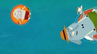 Unser Sandmännchen – Beim Schwimmreifenballett piekst der kleine grüne Kaktus aus Versehen mit seinem Stachel ein Loch in Charlies Schwimmreifen und ab geht die Post.