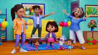 Dora – v.li.: Mami, Papi, Guillermo, Dora, Boots, Isabella, Abuela