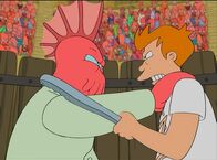 Futurama – L-R: Zoidberg, Fry